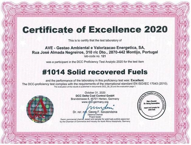 Solid Refused Fuel World Interlaboratory Participation – AVE Laboratory